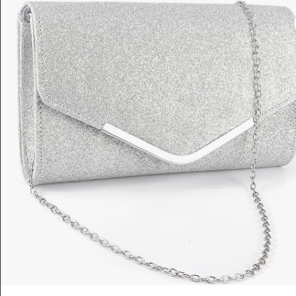 Glittered Envelope Clutch Bag